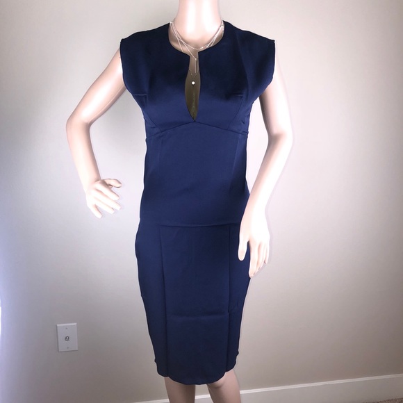 LAST ONE Sleeveless V Neck Midi Dress - Picture 4 of 5